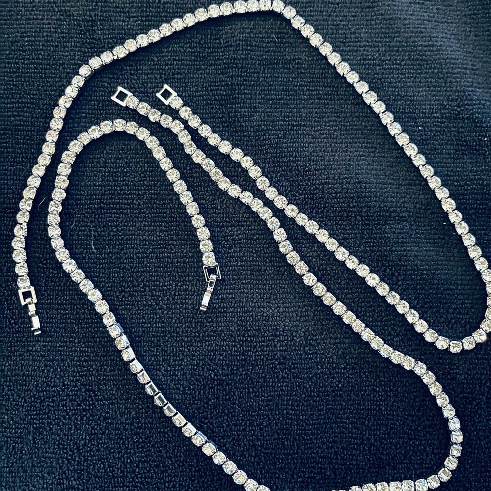 🆕2 Ice-Timed🆕 CZ Necklaces. X’s 2, one is 20’ and the other is 22’ long.